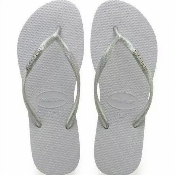 silver metallic havaianas